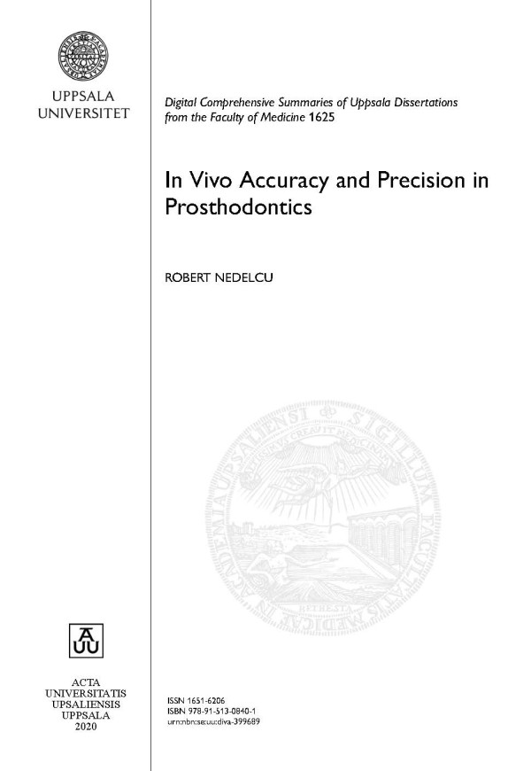 In Vivo Accuracy And Precision In Prosthodontics Nedelcur 2020 Uu Page 01